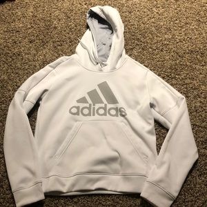 White adidas hooded sweatshirt